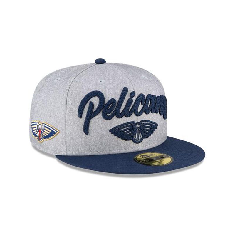 NBA New Orleans Pelicans Draft 59Fifty Fitted (UUX8252) - Grey New Era Caps